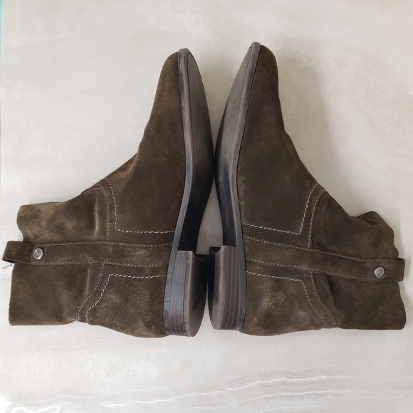 Frye & Co Sarah Shortie 70841 Brown Suede Leather Pull On Size 8.5 - Picture 9 of 11